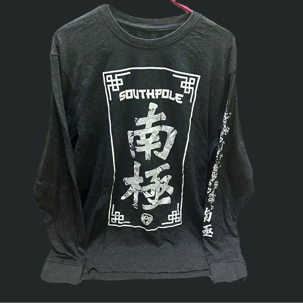 Southpole Black Graphic Long Sleeve Shirt size XL